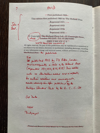 The title page with instructions to the reviser